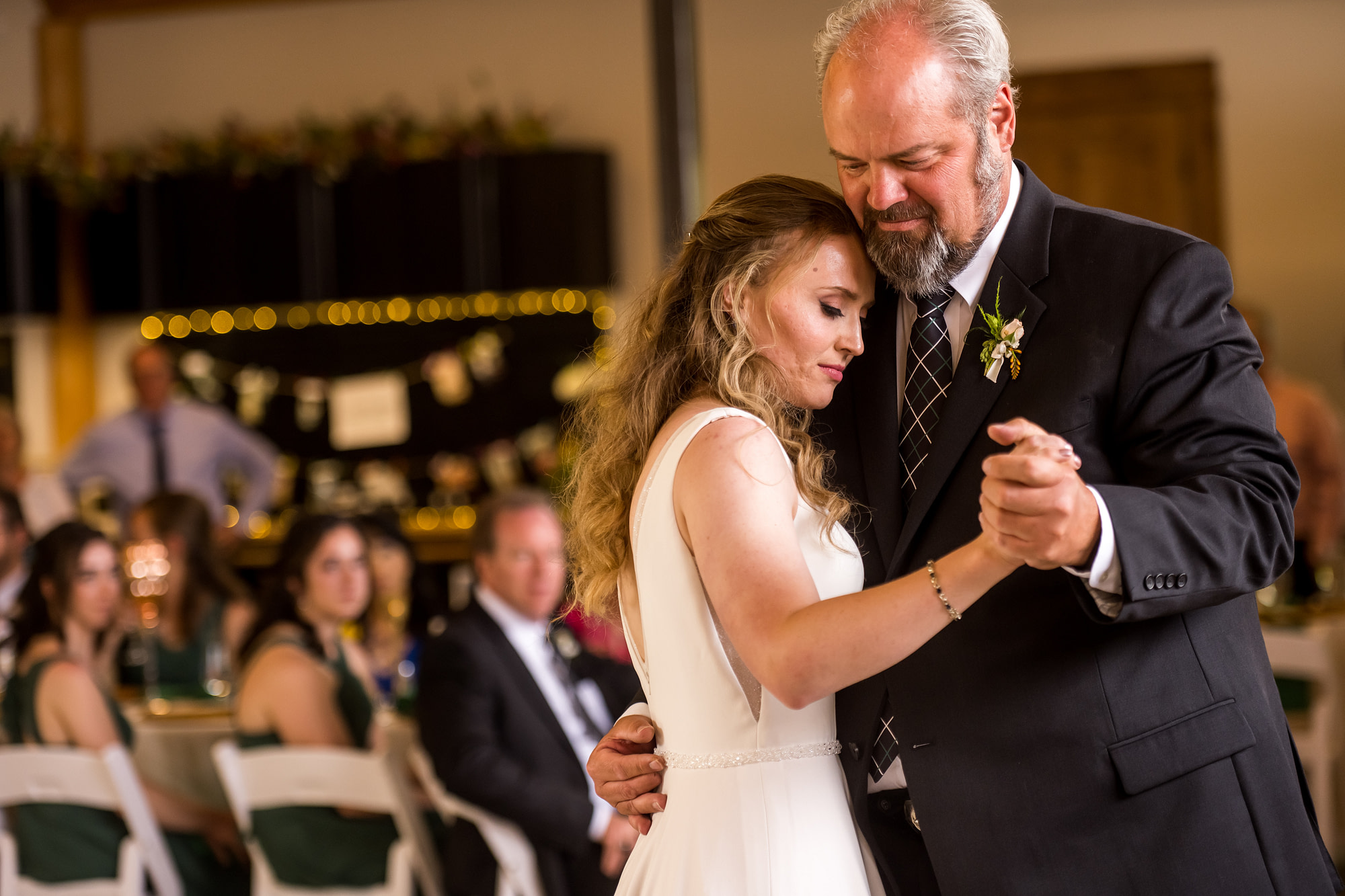 The bride and her father dance during the bride's Telluride, Colorado wedding.